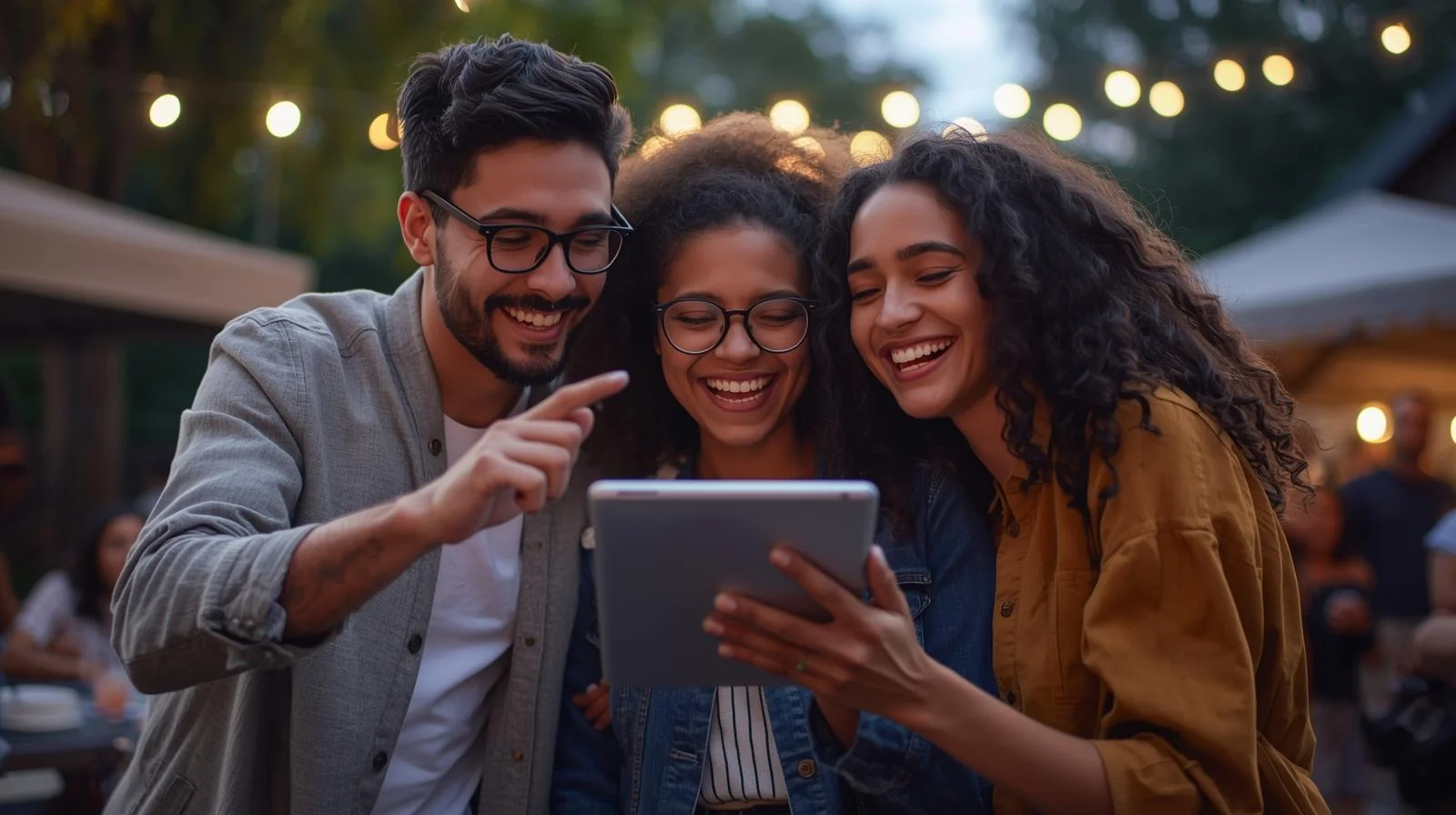 Person staying connected with FIA community on social media